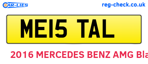 ME15TAL are the vehicle registration plates.