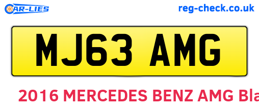 MJ63AMG are the vehicle registration plates.