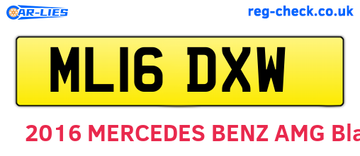 ML16DXW are the vehicle registration plates.