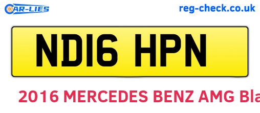 ND16HPN are the vehicle registration plates.