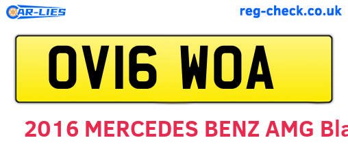 OV16WOA are the vehicle registration plates.