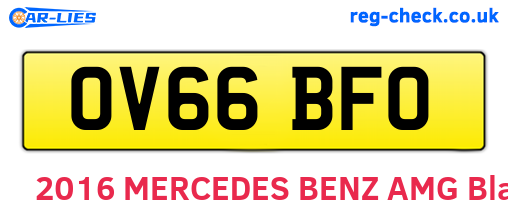 OV66BFO are the vehicle registration plates.