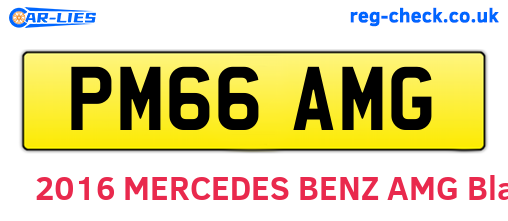 PM66AMG are the vehicle registration plates.