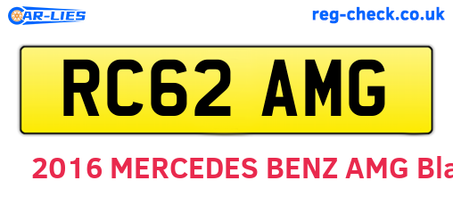 RC62AMG are the vehicle registration plates.