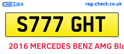 S777GHT are the vehicle registration plates.