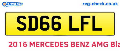 SD66LFL are the vehicle registration plates.