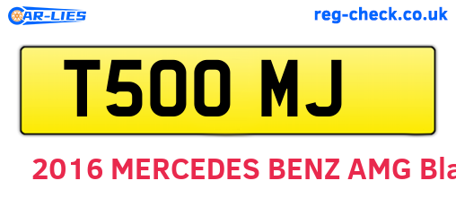 T50OMJ are the vehicle registration plates.