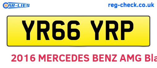 YR66YRP are the vehicle registration plates.