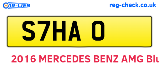 S7HAO are the vehicle registration plates.