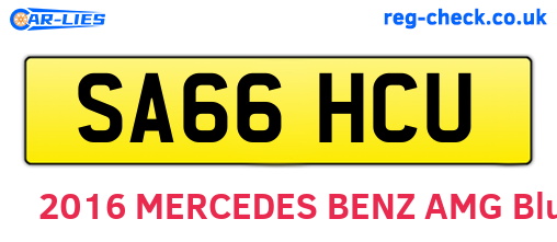 SA66HCU are the vehicle registration plates.