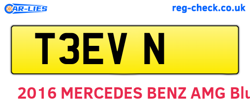 T3EVN are the vehicle registration plates.