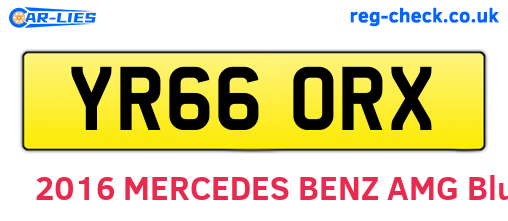 YR66ORX are the vehicle registration plates.