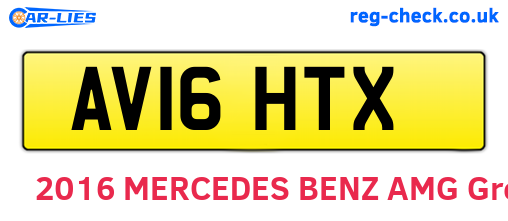 AV16HTX are the vehicle registration plates.