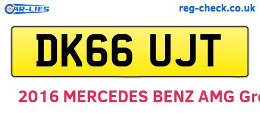 DK66UJT are the vehicle registration plates.