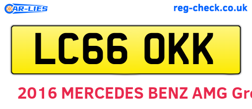 LC66OKK are the vehicle registration plates.