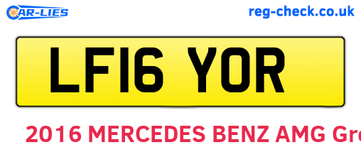 LF16YOR are the vehicle registration plates.