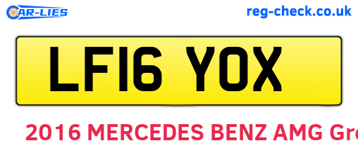 LF16YOX are the vehicle registration plates.