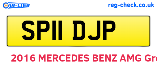 SP11DJP are the vehicle registration plates.