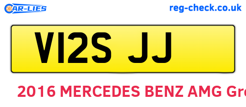 V12SJJ are the vehicle registration plates.