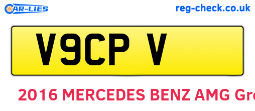 V9CPV are the vehicle registration plates.