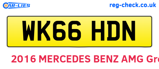 WK66HDN are the vehicle registration plates.