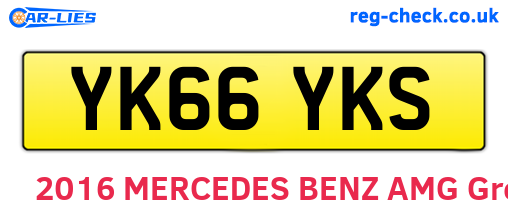 YK66YKS are the vehicle registration plates.