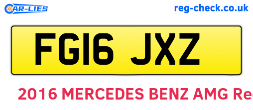 FG16JXZ are the vehicle registration plates.