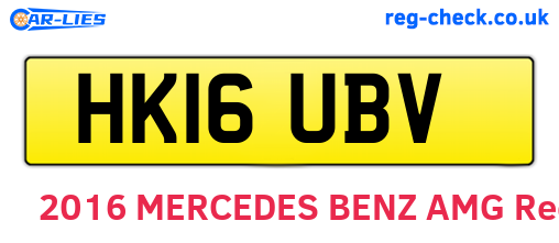 HK16UBV are the vehicle registration plates.