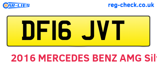 DF16JVT are the vehicle registration plates.