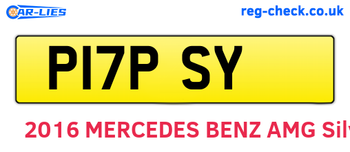 P17PSY are the vehicle registration plates.