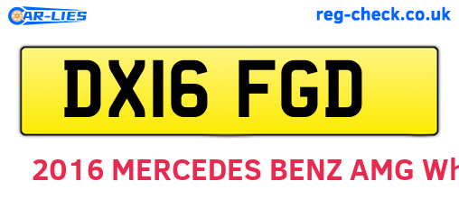 DX16FGD are the vehicle registration plates.
