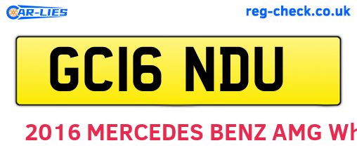 GC16NDU are the vehicle registration plates.