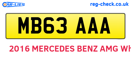 MB63AAA are the vehicle registration plates.