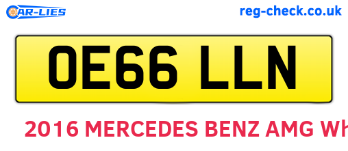 OE66LLN are the vehicle registration plates.