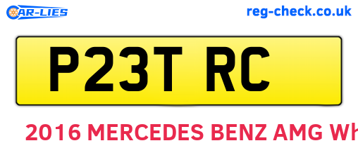 P23TRC are the vehicle registration plates.