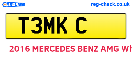 T3MKC are the vehicle registration plates.