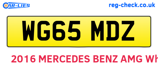 WG65MDZ are the vehicle registration plates.