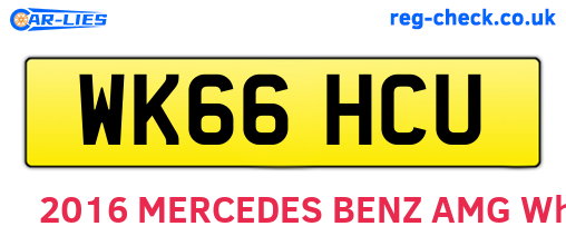 WK66HCU are the vehicle registration plates.