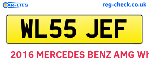 WL55JEF are the vehicle registration plates.