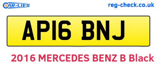 AP16BNJ are the vehicle registration plates.