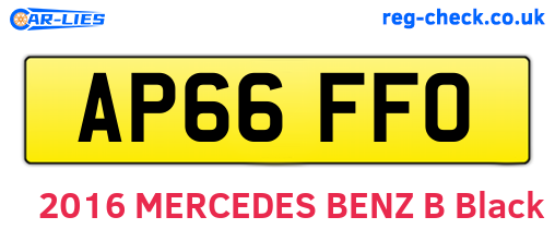 AP66FFO are the vehicle registration plates.
