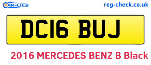 DC16BUJ are the vehicle registration plates.