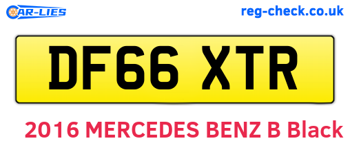 DF66XTR are the vehicle registration plates.