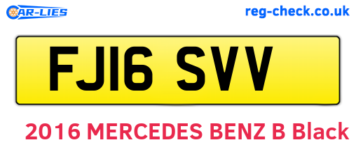FJ16SVV are the vehicle registration plates.