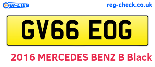 GV66EOG are the vehicle registration plates.