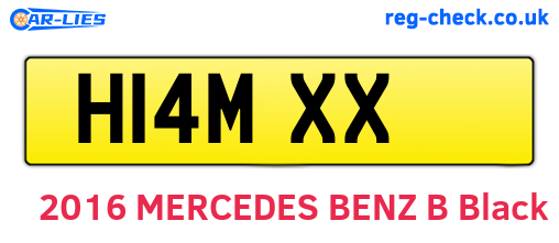 H14MXX are the vehicle registration plates.