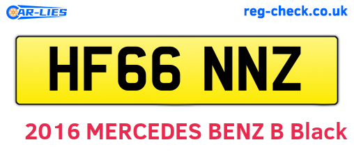 HF66NNZ are the vehicle registration plates.