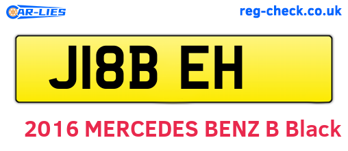 J18BEH are the vehicle registration plates.