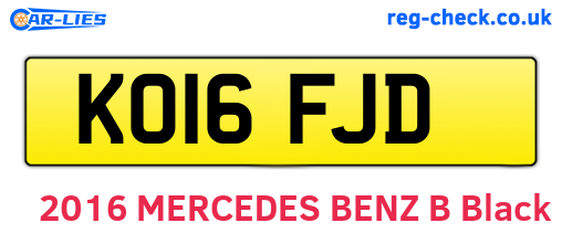 KO16FJD are the vehicle registration plates.