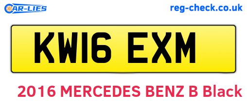 KW16EXM are the vehicle registration plates.